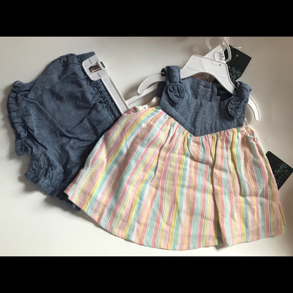 Nwt baby girls Cynthia Rowley 3pc summer dress set